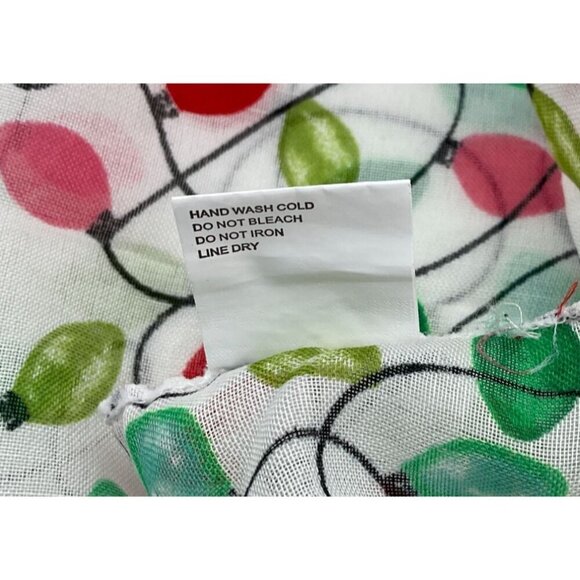 Colorful Festive Holiday Light Bulb Print Polyester Scarf - Picture 5 of 5